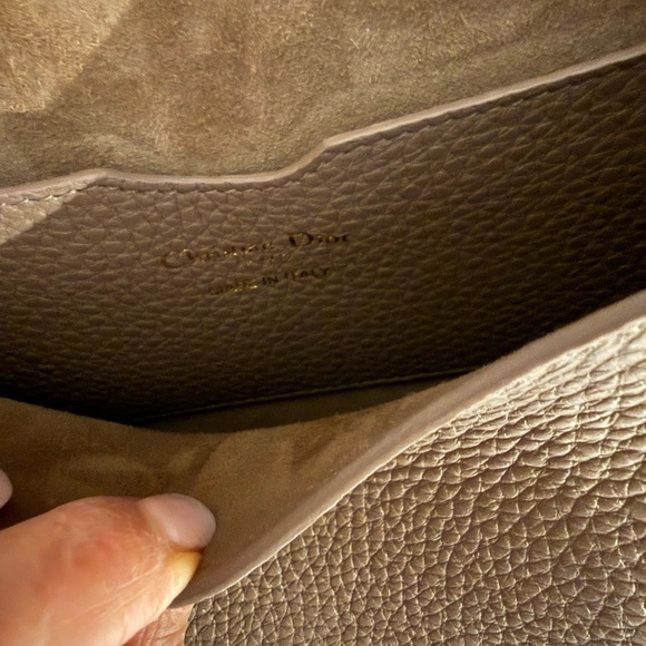 Dior Large Bobby Taupe Leather Crossbody Bag with Gold hardware cards COA - Picture 7 of 12